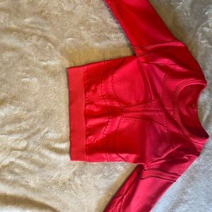 Red workout top